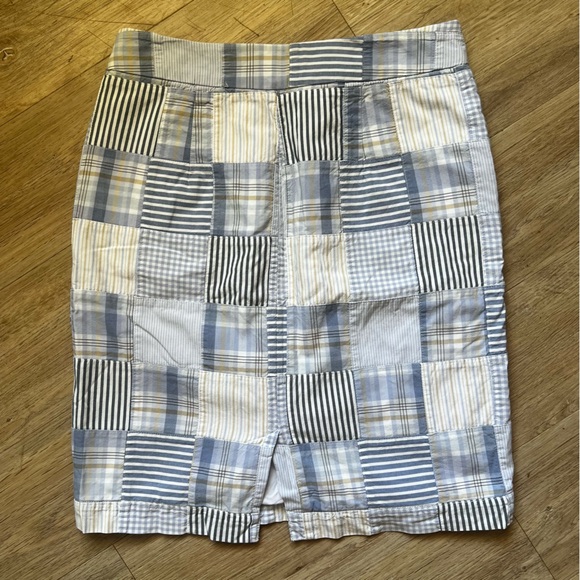 L.L Bean Favorite Fit Patchwork Preppy Skirt - Picture 2 of 7